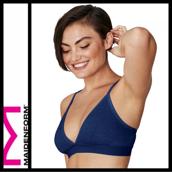 NWT Maidenform Lace Wireless Triangle Bralette - Picture 3 of 10